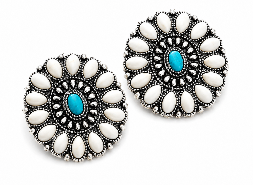 White Turquoise Conchos