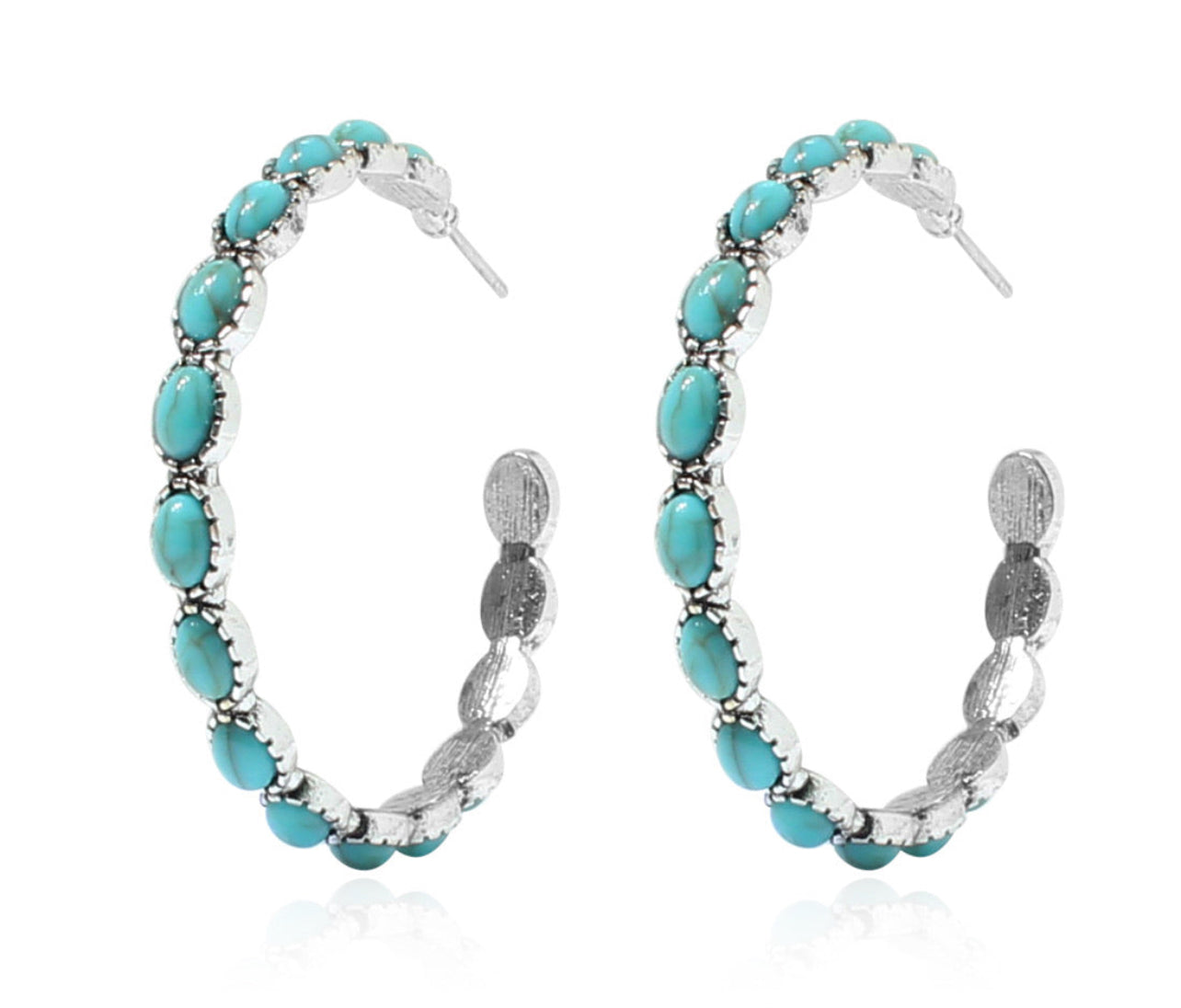 Turquoise Hoops