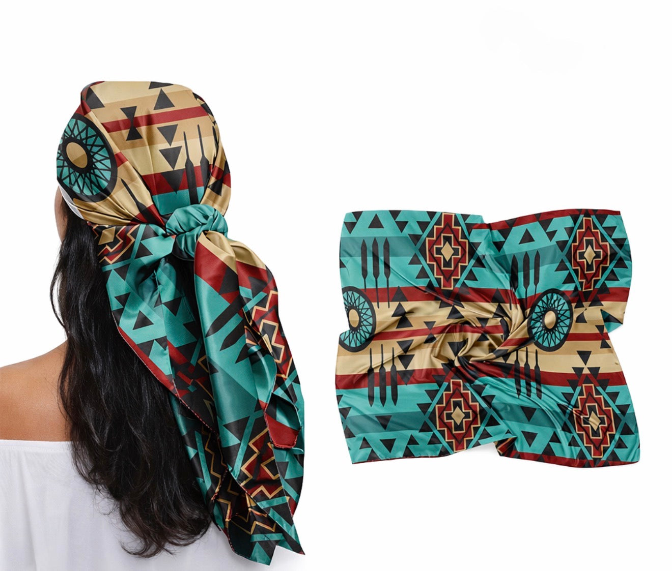 New! Turquoise Tribal Scarf