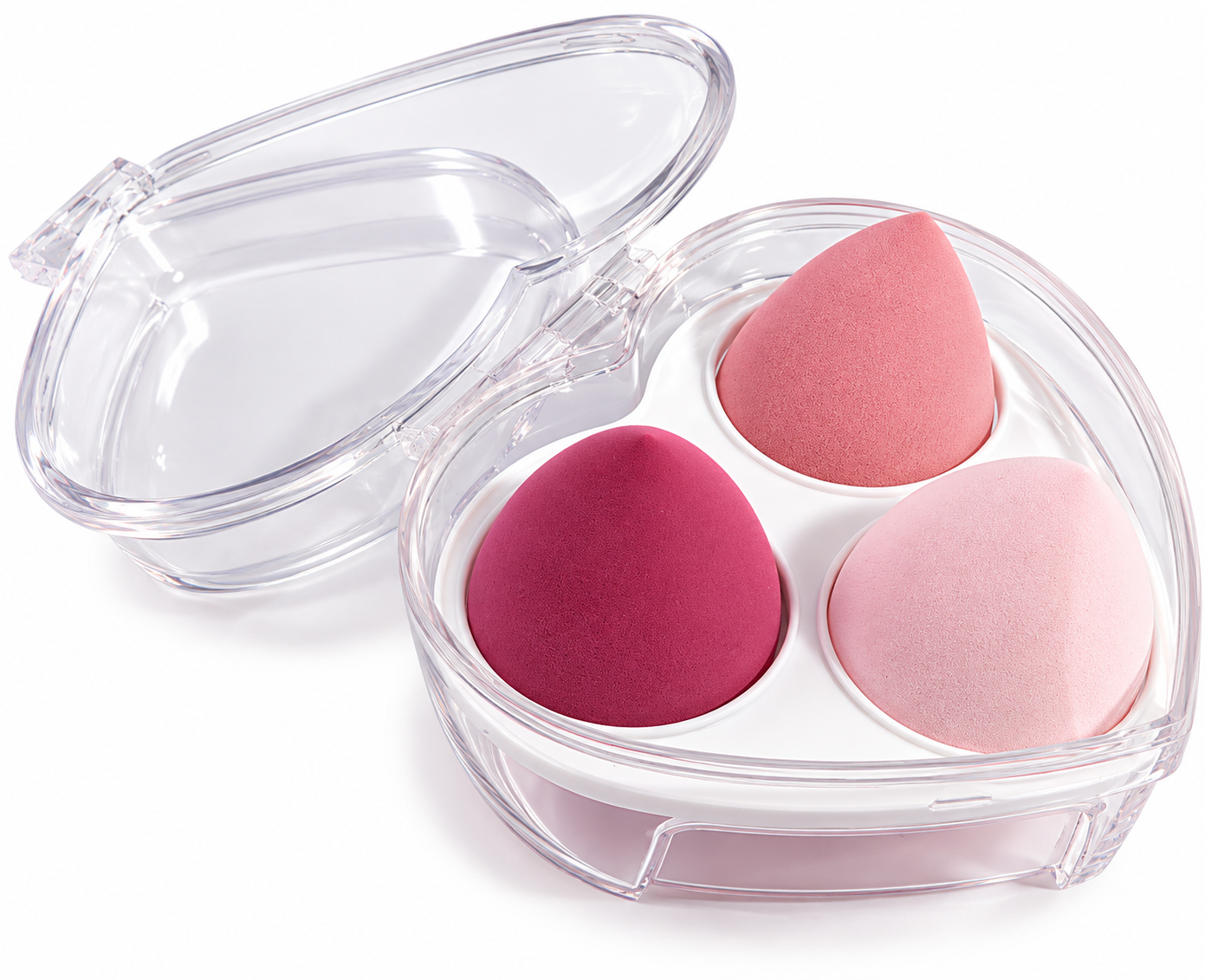 Heart Shaped Beauty Blender Trio + Case