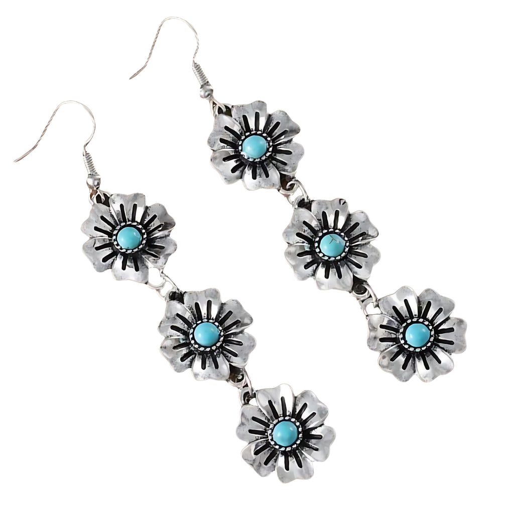 Turquoise Flower Drop