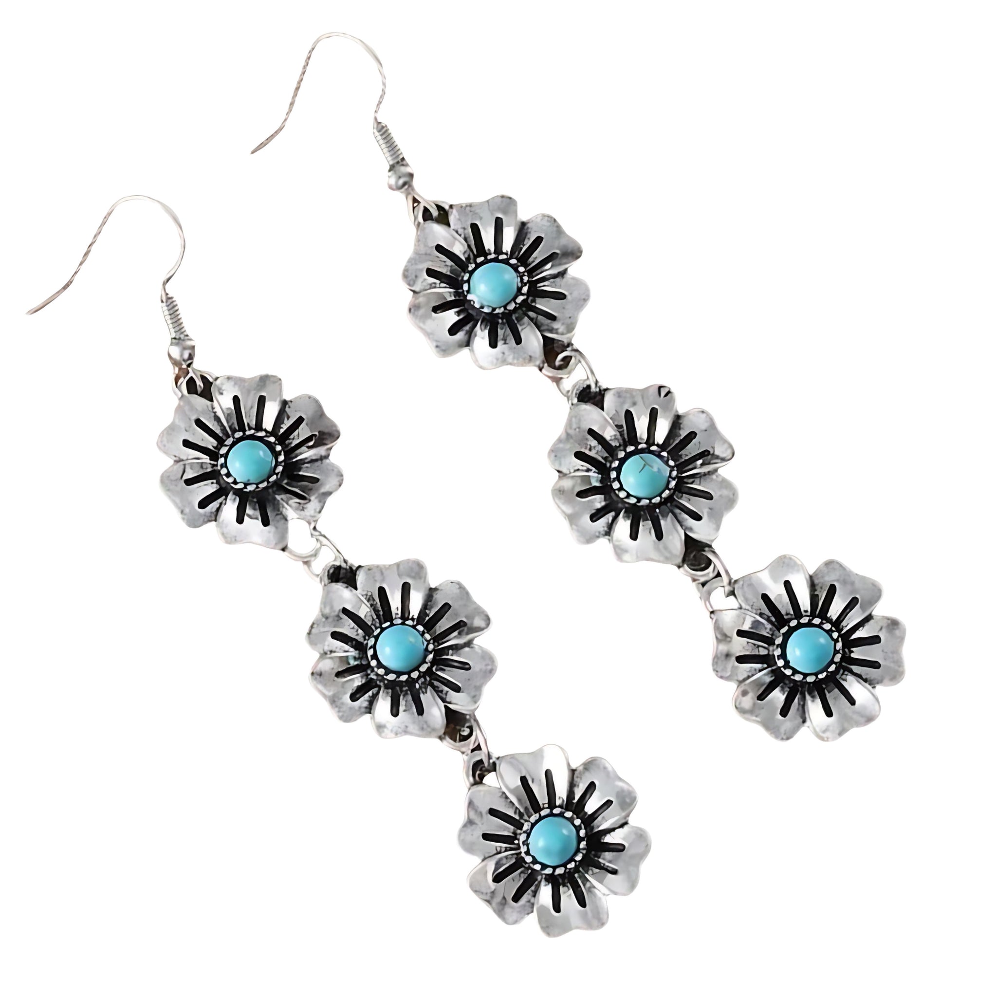 Turquoise Flower Drop