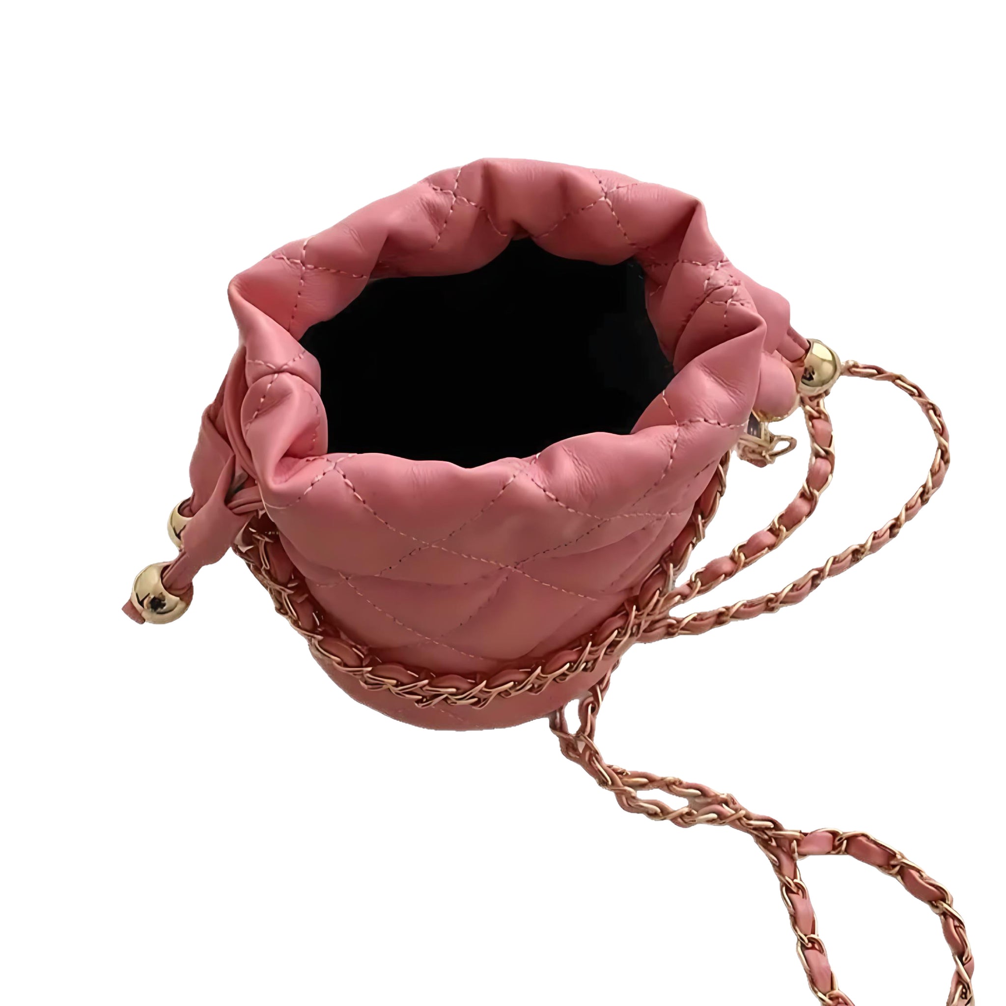 NEW! Pink Quilted Bucket Bag